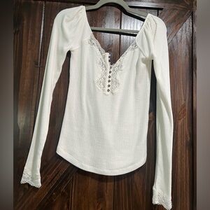 Free people open back v neck